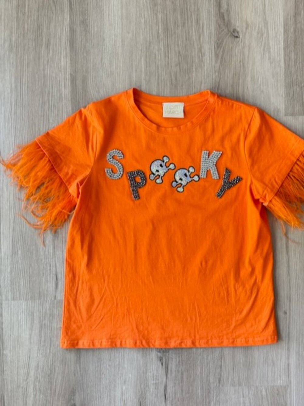 Judith March Spooky Feather Sleeve Tee M